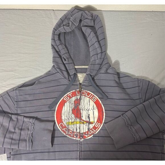 ST LOUIS CARDINALS NIKE FULL ZIP HOODED JACKET HOODIE MENS XL MLB BASEBALL BLUE - Picture 3 of 9